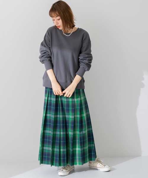 URBAN RESEARCH Sonny Label（アーバンリサーチサニーレーベル）の「クルーネックボックススウェット（スウェット・レディース・チャコールグレー/ブルー系その他/オフホワイト・FREE）」の13枚目の写真