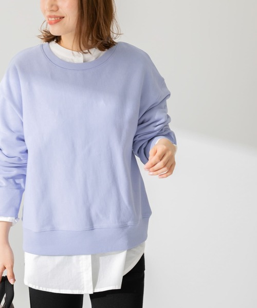 URBAN RESEARCH Sonny Label（アーバンリサーチサニーレーベル）の「クルーネックボックススウェット（スウェット・レディース・チャコールグレー/ブルー系その他/オフホワイト・FREE）」の14枚目の写真