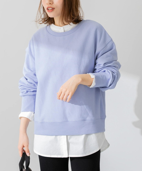 URBAN RESEARCH Sonny Label（アーバンリサーチサニーレーベル）の「クルーネックボックススウェット（スウェット・レディース・チャコールグレー/ブルー系その他/オフホワイト・FREE）」の15枚目の写真