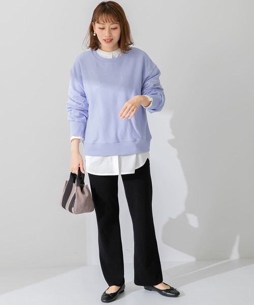 URBAN RESEARCH Sonny Label（アーバンリサーチサニーレーベル）の「クルーネックボックススウェット（スウェット・レディース・チャコールグレー/ブルー系その他/オフホワイト・FREE）」の18枚目の写真