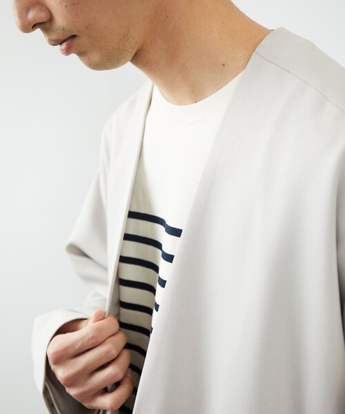 FREAK'S STORE（フリークスストア）の「FREAK'S STORE/フリークスストア ノーカラーシャツジャケット（ノーカラージャケット・メンズ・ブラック/ブラウン/グレイッシュベージュ・MEDIUM/LARGE）」の16枚目の写真