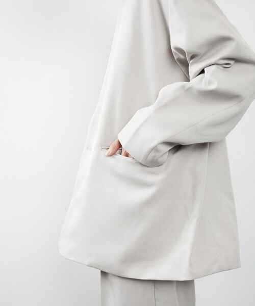 FREAK'S STORE（フリークスストア）の「FREAK'S STORE/フリークスストア ノーカラーシャツジャケット（ノーカラージャケット・メンズ・ブラック/ブラウン/グレイッシュベージュ・MEDIUM/LARGE）」の19枚目の写真