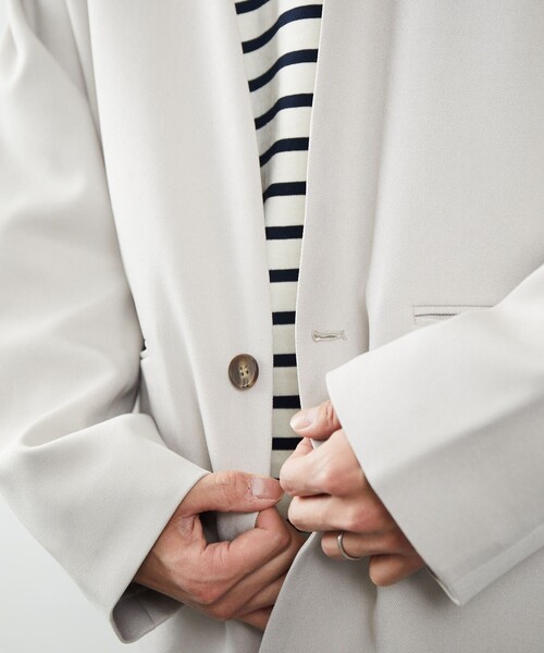 FREAK'S STORE（フリークスストア）の「FREAK'S STORE/フリークスストア ノーカラーシャツジャケット（ノーカラージャケット・メンズ・ブラック/ブラウン/グレイッシュベージュ・MEDIUM/LARGE）」の10枚目の写真