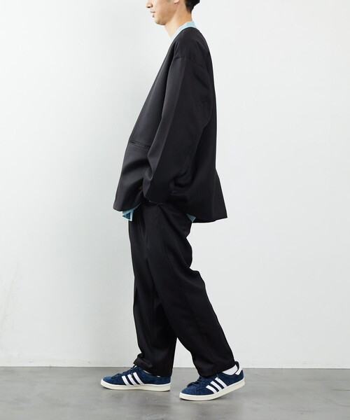 FREAK'S STORE（フリークスストア）の「FREAK'S STORE/フリークスストア ノーカラーシャツジャケット（ノーカラージャケット・メンズ・ブラック/ブラウン/グレイッシュベージュ・MEDIUM/LARGE）」の8枚目の写真