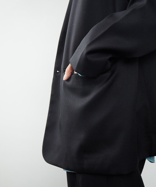 FREAK'S STORE（フリークスストア）の「FREAK'S STORE/フリークスストア ノーカラーシャツジャケット（ノーカラージャケット・メンズ・ブラック/ブラウン/グレイッシュベージュ・MEDIUM/LARGE）」の20枚目の写真