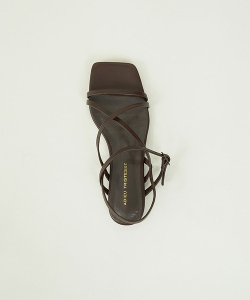 ADIEU TRISTESSE（アデュートリステス）の「スクエアトゥ華奢サンダル（サンダル・レディース・ブラック/ブラウン・M/L/S）」の14枚目の写真