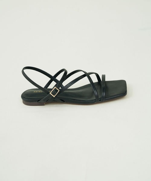 ADIEU TRISTESSE（アデュートリステス）の「スクエアトゥ華奢サンダル（サンダル・レディース・ブラック/ブラウン・M/L/S）」の15枚目の写真