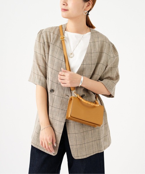 美品◆ジャーナルスタンダード麻ノーカラージャケット JOURNAL STANDARD relume｜リネンミックスノーカラージャケット