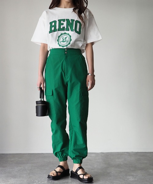 Riberry（リベリー）の「裾絞りナイロンカーゴパンツ（カーゴパンツ・レディース・ブラック/モカ/グリーン/アイボリー・MEDIUM）」の18枚目の写真