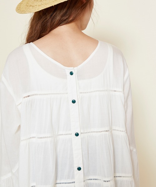 チャイハネ（チャイハネ）の「【チャイハネ】ティアードワンピース（ワンピース・レディース・ホワイト/レッド/ブルー/グリーン・FREE）」の15枚目の写真