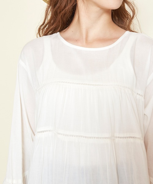 チャイハネ（チャイハネ）の「【チャイハネ】ティアードワンピース（ワンピース・レディース・ホワイト/レッド/ブルー/グリーン・FREE）」の16枚目の写真