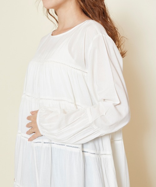 チャイハネ（チャイハネ）の「【チャイハネ】ティアードワンピース（ワンピース・レディース・ホワイト/レッド/ブルー/グリーン・FREE）」の17枚目の写真