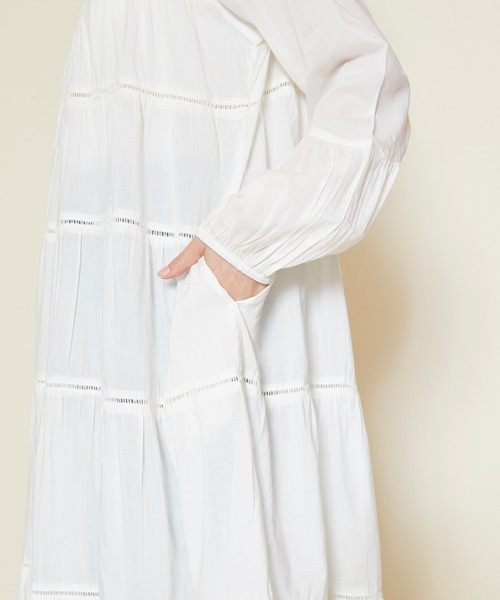 チャイハネ（チャイハネ）の「【チャイハネ】ティアードワンピース（ワンピース・レディース・ホワイト/レッド/ブルー/グリーン・FREE）」の18枚目の写真