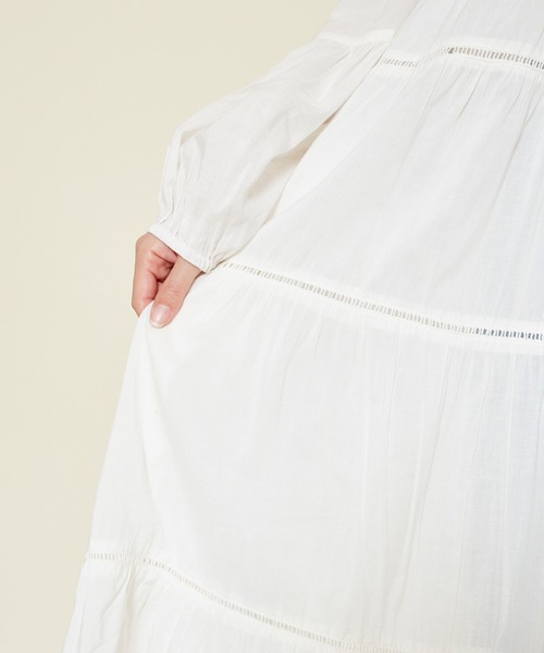 チャイハネ（チャイハネ）の「【チャイハネ】ティアードワンピース（ワンピース・レディース・ホワイト/レッド/ブルー/グリーン・FREE）」の19枚目の写真