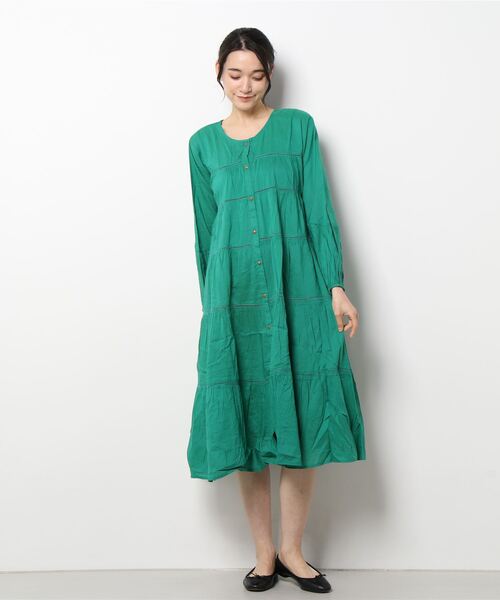 チャイハネ（チャイハネ）の「【チャイハネ】ティアードワンピース（ワンピース・レディース・ホワイト/レッド/ブルー/グリーン・FREE）」の21枚目の写真