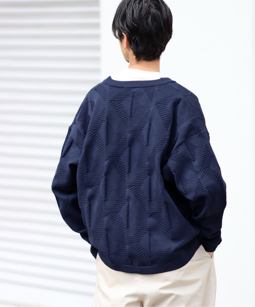 【GEOMPATTERN/ジオメパターン】モノクロカーディガン