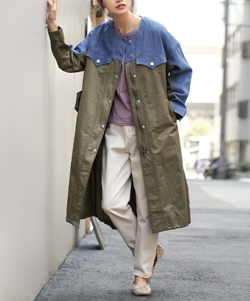 DENIM & DUNGAREE ☆ モッツコート（インナー付き） デニムマッドネス ロングコート コート デニムコート 日本製