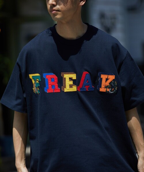 FREAK'S STORE(フリークスストア)の「FREAK'S STORE/フリークスストア 竜虎刺繍 FREAKロゴTEE/刺繍/ロゴ(Tシャツ/カットソー・メンズ・ホワイト/ブラック/グレー/アッシュグレー/グリーン/ネイビー・SMALL/MEDIUM/LARGE)」の6枚目の写真
