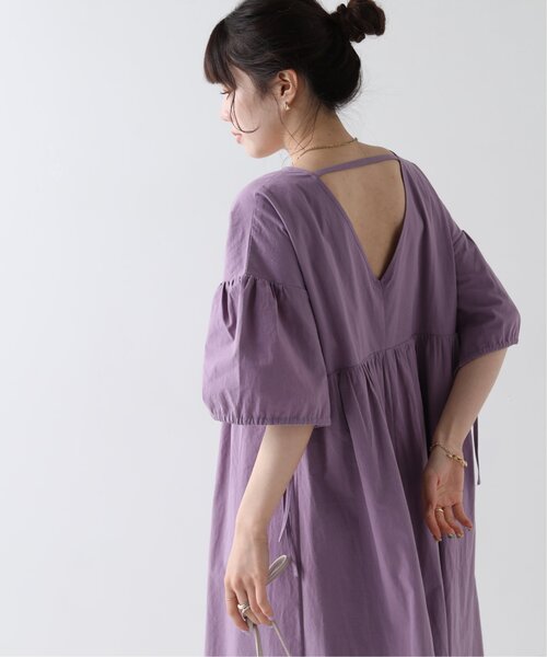 RAY CASSIN（レイカズン）の「スリーブリボンギャザーワンピース（ワンピース・レディース・オフホワイト/パープル/ベージュ・FREE）」の15枚目の写真