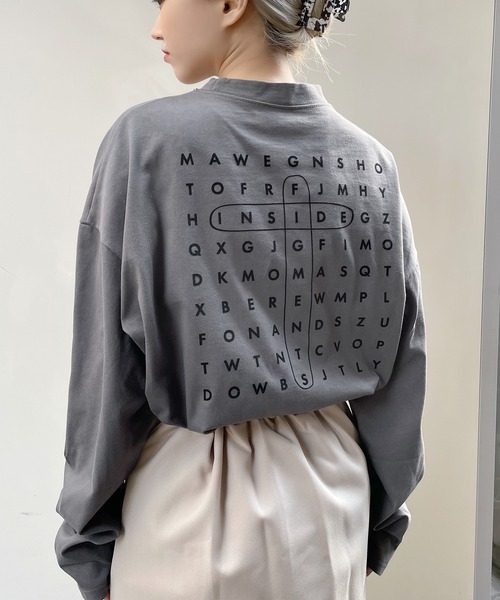 Figments(フィグメンツ)の「WORDSロンT(Tシャツ/カットソー・レディース・スミクロ/ピンク/ホワイト・FREE)」の1枚目の写真