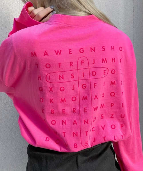 Figments(フィグメンツ)の「WORDSロンT(Tシャツ/カットソー・レディース・スミクロ/ピンク/ホワイト・FREE)」の5枚目の写真