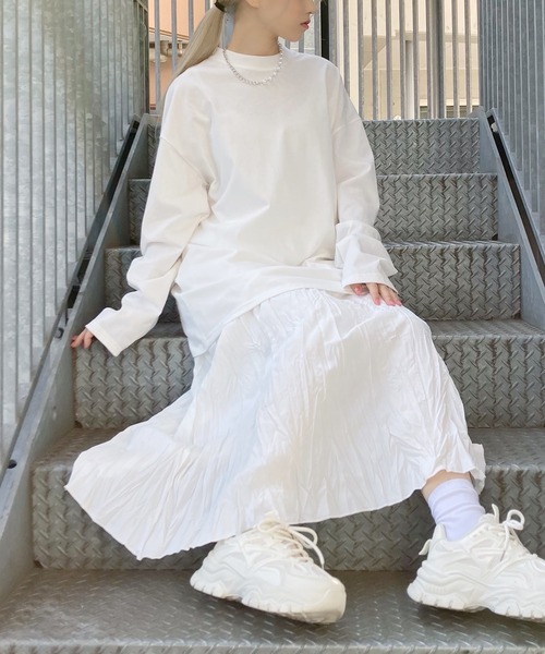 Figments(フィグメンツ)の「WORDSロンT(Tシャツ/カットソー・レディース・スミクロ/ピンク/ホワイト・FREE)」の8枚目の写真