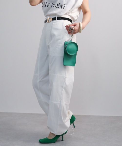 ap retro（アプレトロ）の「裾絞りツイルイージーパンツ/ミリタリーパンツ/カーゴパンツ（カーゴパンツ・レディース・ホワイト/ブラック/カーキ/グレイッシュベージュ・FREE）」の9枚目の写真