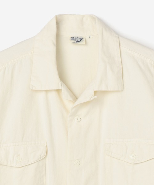 orSlow（オアスロウ）の「orSlow | ハーフスリーブ オフィサーシャツ ECRU MEN（シャツ/ブラウス・メンズ・アイボリー・2/3/4）」の12枚目の写真