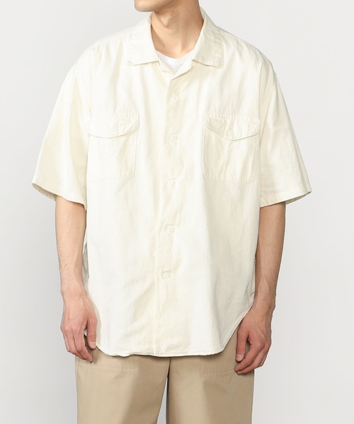 orSlow（オアスロウ）の「orSlow | ハーフスリーブ オフィサーシャツ ECRU MEN（シャツ/ブラウス・メンズ・アイボリー・2/3/4）」の7枚目の写真