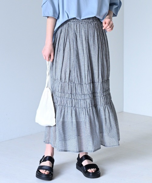 LUPILIEN（ルピリアン）の「Made in India◇シアーチェック・ストライプ　スカート（スカート・レディース・A/B・FREE）」の5枚目の写真