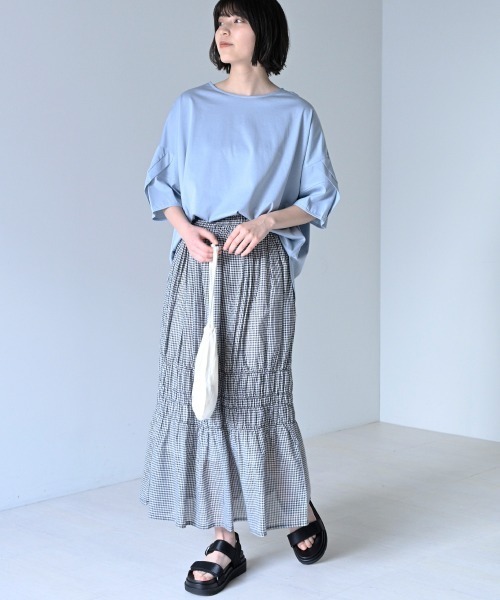 LUPILIEN（ルピリアン）の「Made in India◇シアーチェック・ストライプ　スカート（スカート・レディース・A/B・FREE）」の6枚目の写真