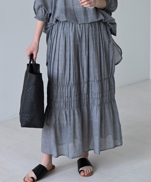 LUPILIEN（ルピリアン）の「Made in India◇シアーチェック・ストライプ　スカート（スカート・レディース・A/B・FREE）」の22枚目の写真