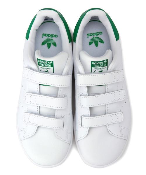 green label relaxing（グリーンレーベルリラクシング）の「adidas（アディダス）スタンスミス17cm～21cm（スニーカー・キッズ・ホワイト/ピンク・17cm/18cm/19cm/20cm/21cm）」の3枚目の写真