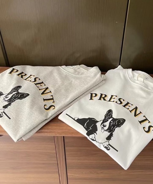 Vipoa(ヴィポア)の「dog プリントtee(Tシャツ/カットソー・レディース・ホワイト/ピンク/オートミール・FREE)」の9枚目の写真