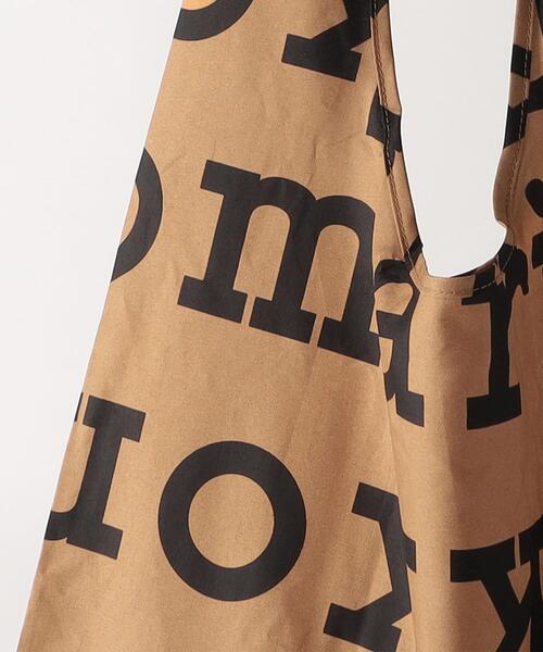 マリメッコ 日本限定スマートバッグ エコバッグ　ブラウン WEB限定】＜marimekko(マリメッコ)＞ロゴ スマート バッグ