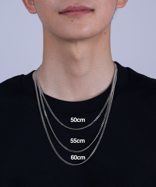 HYPE（ハイプ）の「【HYPE】ハイプ/ [シルバー]3mmチェーン ネックレス/50cm,55cm,60cm（ネックレス・メンズ・シルバー・50cm/60cm/55cm）」の4枚目の写真