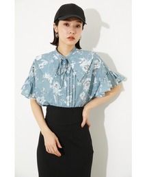 rienda | ボタニカルフリルスリーブブラウス(シャツ/ブラウス)