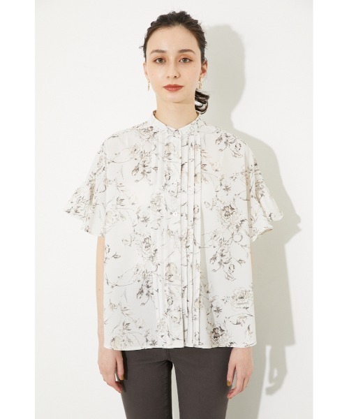 rienda（リエンダ）の「ボタニカルフリルスリーブブラウス（シャツ/ブラウス・レディース・ブラウン/グリーン/アイボリー・FREE）」の21枚目の写真