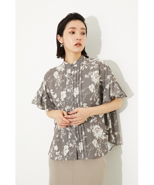 rienda（リエンダ）の「ボタニカルフリルスリーブブラウス（シャツ/ブラウス・レディース・ブラウン/グリーン/アイボリー・FREE）」の9枚目の写真