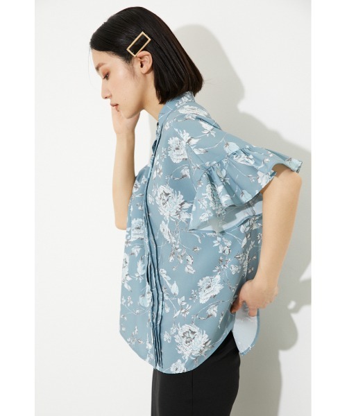 rienda（リエンダ）の「ボタニカルフリルスリーブブラウス（シャツ/ブラウス・レディース・ブラウン/グリーン/アイボリー・FREE）」の10枚目の写真