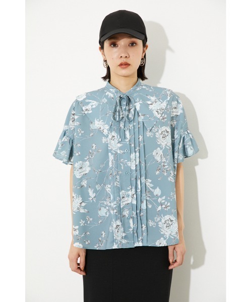 rienda（リエンダ）の「ボタニカルフリルスリーブブラウス（シャツ/ブラウス・レディース・ブラウン/グリーン/アイボリー・FREE）」の7枚目の写真