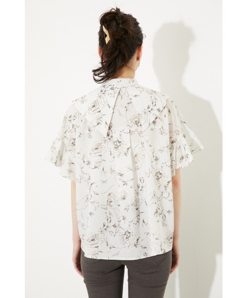 rienda（リエンダ）の「ボタニカルフリルスリーブブラウス（シャツ/ブラウス・レディース・ブラウン/グリーン/アイボリー・FREE）」の14枚目の写真