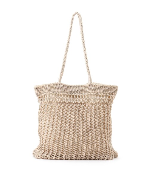 DRESKIP(ドレスキップ)の「◆手編みトート(トートバッグ・レディース・ベージュ/アイボリー/グレー・00)」の5枚目の写真