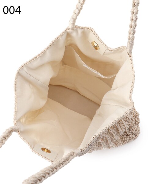 DRESKIP(ドレスキップ)の「◆手編みトート(トートバッグ・レディース・ベージュ/アイボリー/グレー・00)」の7枚目の写真