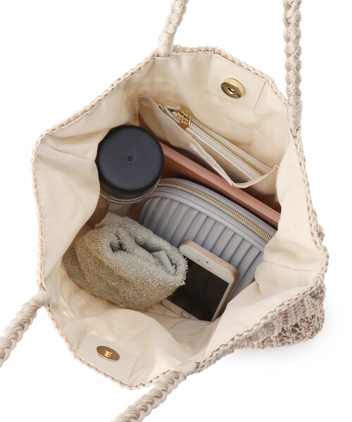 DRESKIP(ドレスキップ)の「◆手編みトート(トートバッグ・レディース・ベージュ/アイボリー/グレー・00)」の10枚目の写真