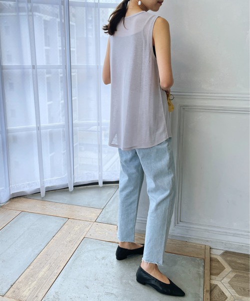 StyleSea（スタイルシー）の「センターメロウシアータンクトップ（タンクトップ・レディース・ライトグレー/ブラック/オフホワイト/ミント/ピンクベージュ・MEDIUM）」の15枚目の写真