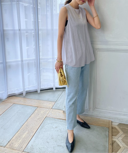 StyleSea（スタイルシー）の「センターメロウシアータンクトップ（タンクトップ・レディース・ライトグレー/ブラック/オフホワイト/ミント/ピンクベージュ・MEDIUM）」の16枚目の写真