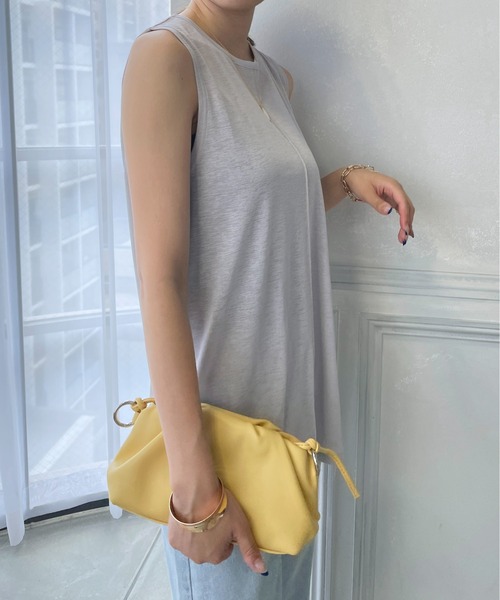 StyleSea（スタイルシー）の「センターメロウシアータンクトップ（タンクトップ・レディース・ライトグレー/ブラック/オフホワイト/ミント/ピンクベージュ・MEDIUM）」の18枚目の写真