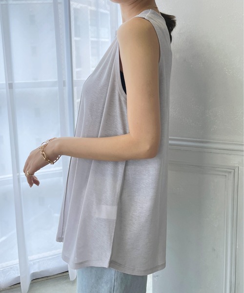 StyleSea（スタイルシー）の「センターメロウシアータンクトップ（タンクトップ・レディース・ライトグレー/ブラック/オフホワイト/ミント/ピンクベージュ・MEDIUM）」の19枚目の写真