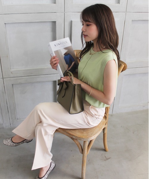 StyleSea（スタイルシー）の「センターメロウシアータンクトップ（タンクトップ・レディース・ライトグレー/ブラック/オフホワイト/ミント/ピンクベージュ・MEDIUM）」の10枚目の写真